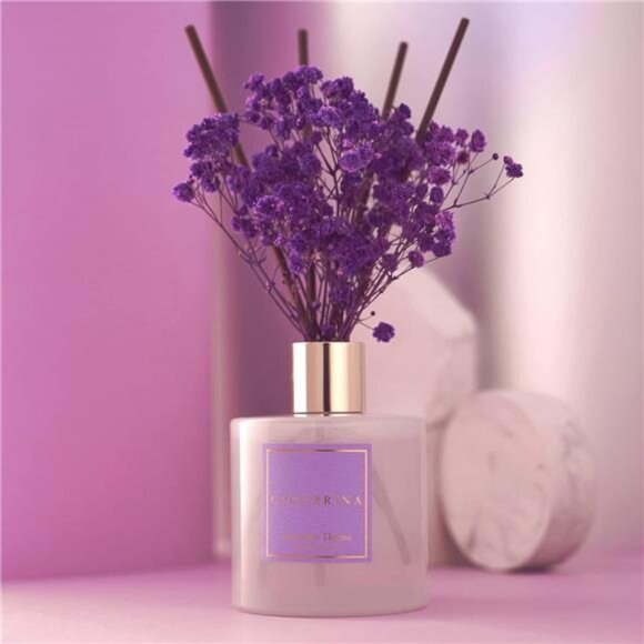 Premium Reed Diffuser Set with Preserved Baby's Breath & Cotton Stick Lavender - Picture 2 of 6